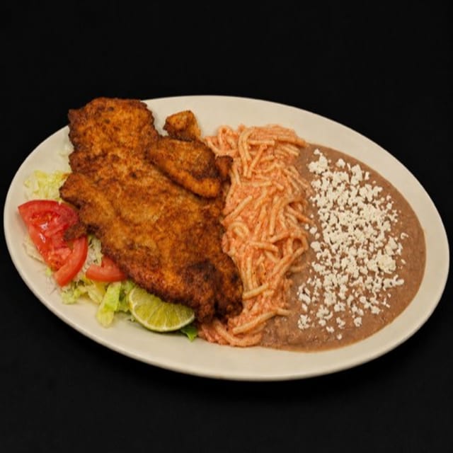 Mexican Breaded Chicken Plate.